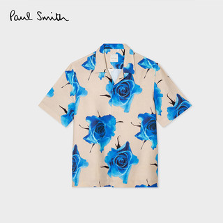 Paul Smith男士帝王玫瑰印花合身版型短袖衬衫2021春夏