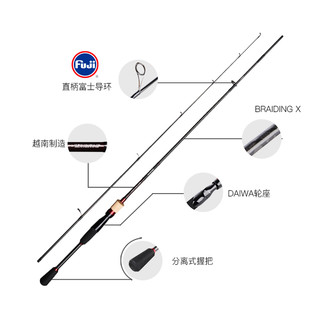 DAIWA达亿瓦新款 BASS X CS 路亚竿 路亚钓鱼竿碳素 路亚远投钓竿