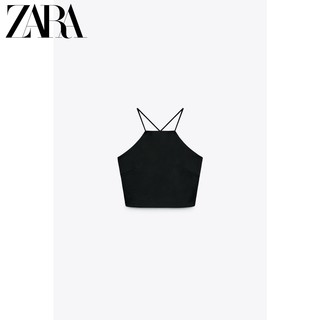 ZARA [折扣季] TRF 女装 丝缎质感性感短上衣 04661444800