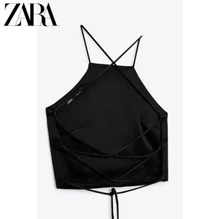 ZARA [折扣季] TRF 女装 丝缎质感性感短上衣 04661444800