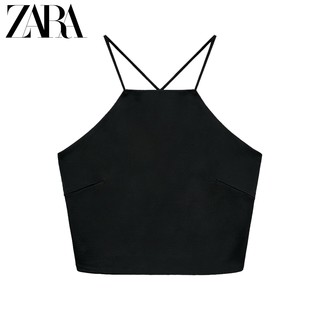 ZARA [折扣季] TRF 女装 丝缎质感性感短上衣 04661444800