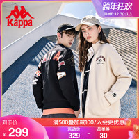 Kappa卡帕针织开衫2021新款情侣男女宽松运动卫衣字母印花外套