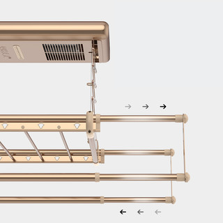金贵夫人 X4-FS 智能电动晾衣架 2.26m 香槟金