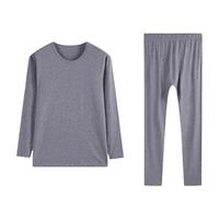 京东京造 男士秋衣秋裤套装 6941592742647 浅灰 XL