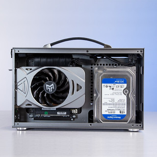 PCCOOLER 超频三 蜂鸟1 I100CW PRO MINI-ITX机箱 非侧透 钛灰色