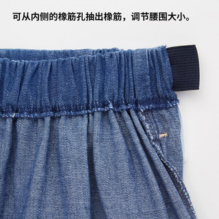 优衣库 童装/女童 牛仔裙裤 夏季(水洗产品) 437388 UNIQLO（65 宝蓝色、140cm ）
