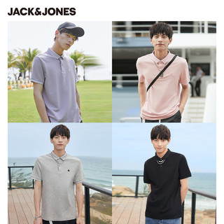 JackJones杰克琼斯夏男士纯棉时尚简约POLO-SHIRT翻领半短袖T恤衫