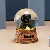 大英博物馆 安德森猫金字塔灯光水晶球摆件 灯光款