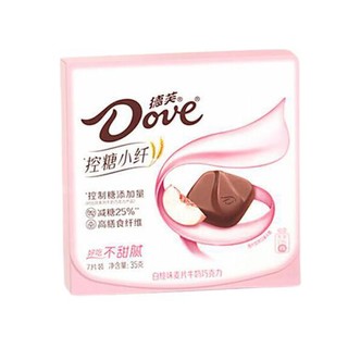 Dove 德芙 控糖小纤 麦片牛奶巧克力 白桃味 35g