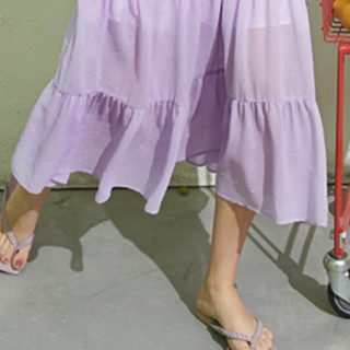 ELF SACK 妖精的口袋 女士A字长款连衣裙 巴黎梦幻紫色 L