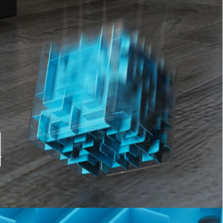 乐尔思 8003 3D魔方迷宫 中号 透明蓝