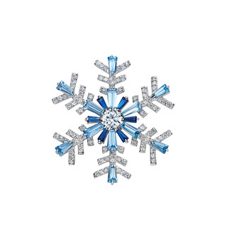 HEFANG Jewelry 何方珠宝 Snowflake晓雪雪花系列 TJ300524-1 雪花925银胸针