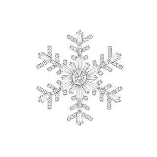 HEFANG Jewelry 何方珠宝 Snowflake晓雪雪花系列 TJ300524-1 雪花925银胸针