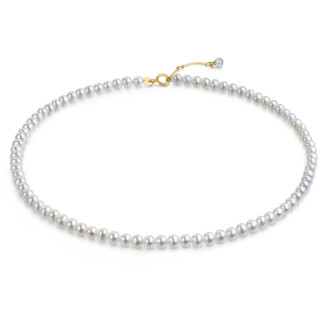 LUKFOOK JEWELLERY 六福珠宝 F87KNTB003Y 简约18K黄金珍珠项链 35cm