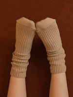 oddtails儿童坑条中筒袜秋冬新款洋气保暖中大童纯色休闲百搭棉袜
