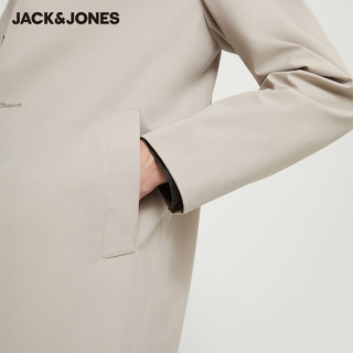 JackJones杰克琼斯秋季防泼水商务百搭中长款风衣男外套时尚帅气