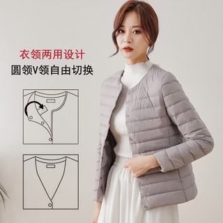 鸭鸭羽绒马甲女短款轻薄羽绒服2021年冬季新款韩版时尚修身外套