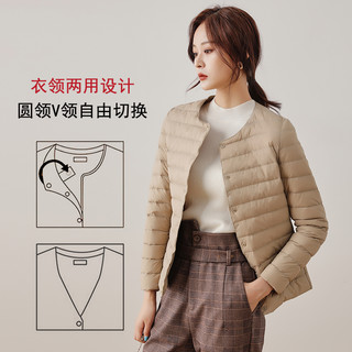 鸭鸭羽绒马甲女短款轻薄羽绒服2021年冬季新款韩版时尚修身外套