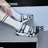 Skechers斯凯奇女鞋时尚休闲露趾凉鞋2021春秋新款运动潮流沙滩鞋