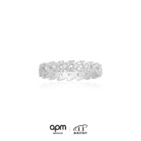 APM Monaco 心型戒指女素圈戒指 简约银尾戒指环 时尚饰品首饰新年礼物送女友 银色54