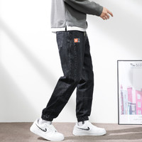 JEANSWEST 真维斯 秋季新款潮牌简约新款舒适透气青少年男士时尚牛仔裤