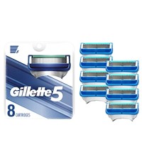 Prime会员：Gillette 吉列 男士5片剃须刀替换装（8件装）