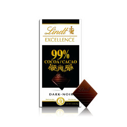 Lindt 瑞士莲 特醇排装99％可可黑巧克力 50g