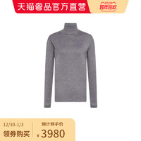 Loro Piana LORO PIANA灰色羊毛桑蚕丝女士高领套头针织衫打底衫