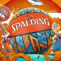 SPALDING 斯伯丁 篮球空中大灌篮277-196Y space jam PU材质7号室内外通用篮球