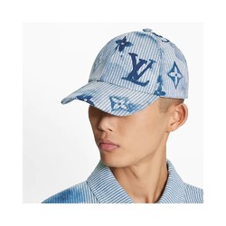 LOUIS VUITTON 路易威登 香港直邮Louis Vuitton 男女同款条纹logo棒球帽子 M76755