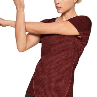 UNDER ARMOUR 安德玛 RUSH Seamless 女子运动T恤 1351602-628 红色 S