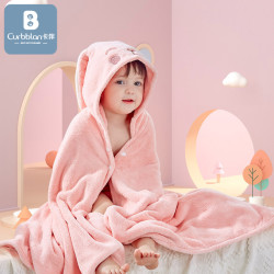 儿童浴巾斗篷冬加厚比纯棉吸水婴儿洗澡男女宝宝浴袍连帽专用大童