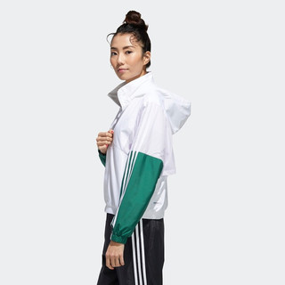 adidas NEO W SS TRACK TOP 女子运动夹克 GJ5353 白/森林绿 M