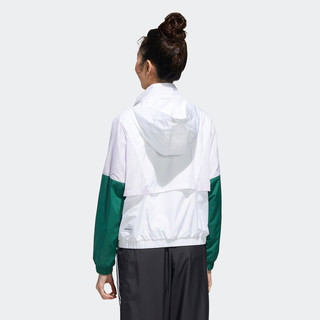 adidas NEO W SS TRACK TOP 女子运动夹克 GJ5353 白/森林绿 M