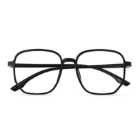潮库 D147 亮黑色TR90眼镜框+1.67折射率 防蓝光镜片
