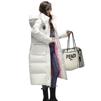 YAYA 鸭鸭羽绒服 极寒系列 女士中长款羽绒服 DYF36B0160 白色/粉色 M