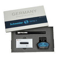 Schneider 施耐德 钢笔+墨水+吸墨器+墨囊 克里普 黑色 EF尖 大礼盒装