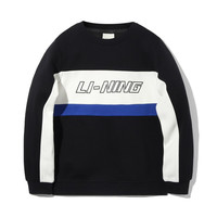 LI-NING 李宁 YWDQ276-1 男童卫衣 新标准黑/云雾白 120cm