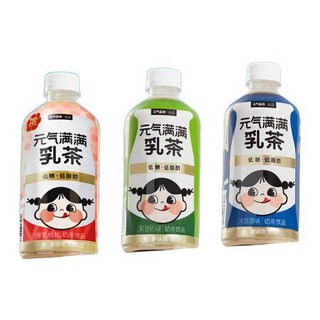 元气森林 乳茶 低糖 低脂肪 奶茶饮品组合装 3口味 450ml*3瓶（厚乳桃桃+茉香奶绿+浓香原味）