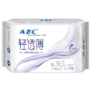 ABC KMS系列卫生巾套装 (清凉舒爽日用24cm+夜用28cm+甜睡夜用32.3cm)