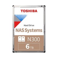 TOSHIBA 东芝 N300系列 3.5英寸 NAS硬盘 6TB (CMR、7200rpm、256MB) HDWG160