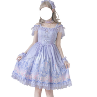 Dream Magical 魔法梦 Lolita洛丽塔 魔法梦 女士JSK无袖连衣裙 正腰款 紫色 M