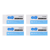 TANOSEE 乐如诗 TS-RFW60 省力易擦型橡皮擦 白色 4块