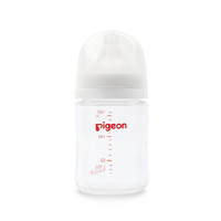 Pigeon 贝亲 自然实感第3代AA186 玻璃奶瓶 160ml S 1月+赠奶瓶清洗剂150ml