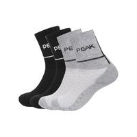 PEAK 匹克 中性运动中筒袜 YY50405 灰色/黑色 四双装