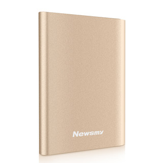 Newsmy 纽曼 500GB 移动硬盘 明月金属系列 USB3.1 2.5英寸 祥云金 118M/S 高速传输