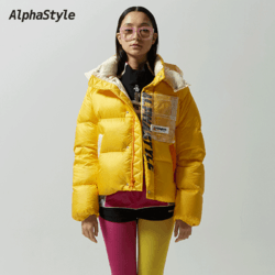 AlphaStyle AFD-SE-3051 男女款700蓬短款羽绒服