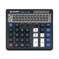 SHARP 夏普 EL-2135 Plus 黑色快打财务 办公计算器 大屏幕 太阳能双电源 办公用品 2135双电源升级版