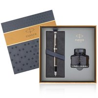 PARKER 派克 钢笔 IM系列 金属灰白夹 F尖 礼盒装