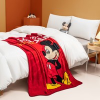 Disney 迪士尼 米奇 卡通法兰绒婴儿盖毯 100*140cm